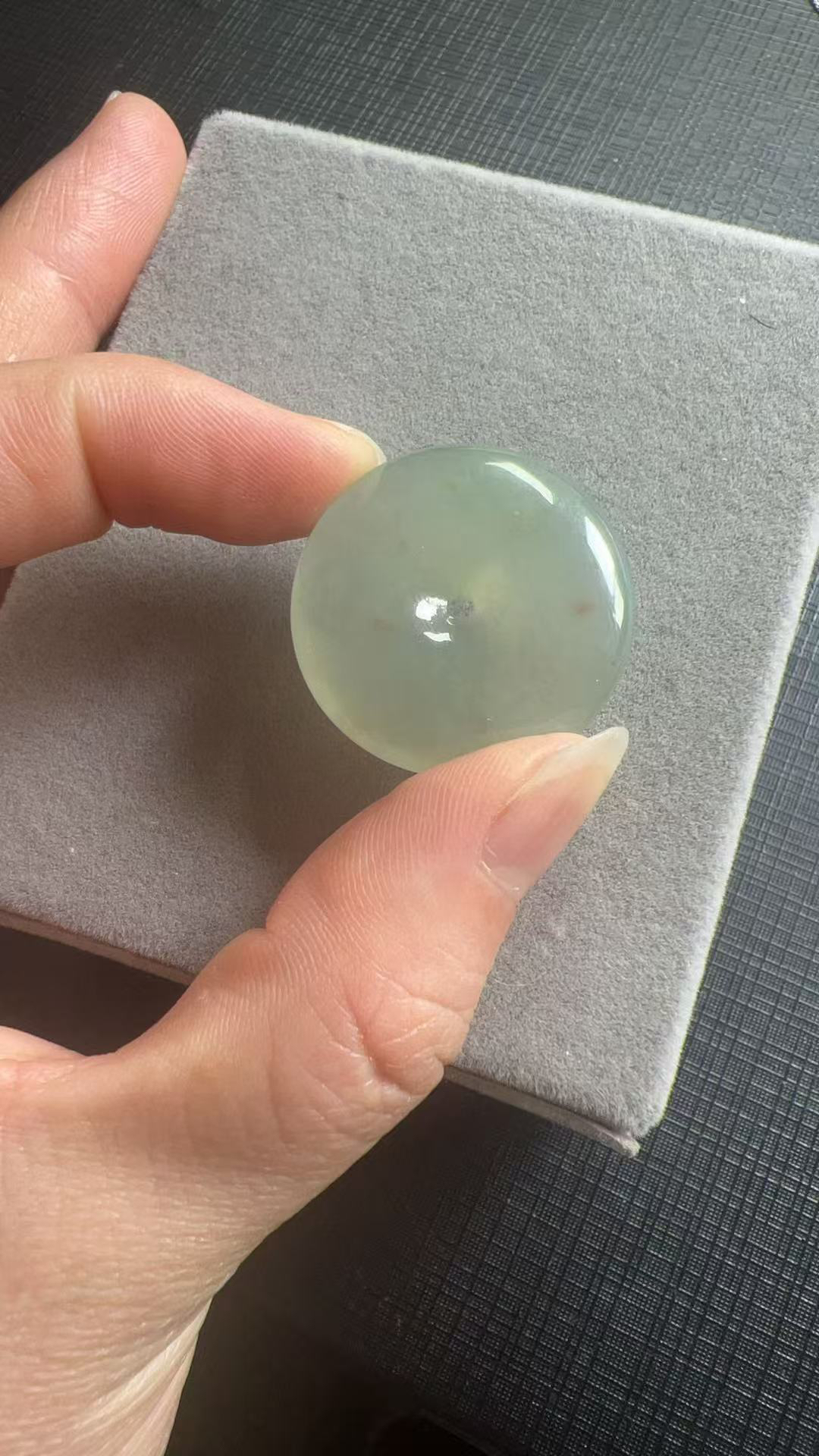 天然缅甸翡翠A货桂花糕冰胶平安扣