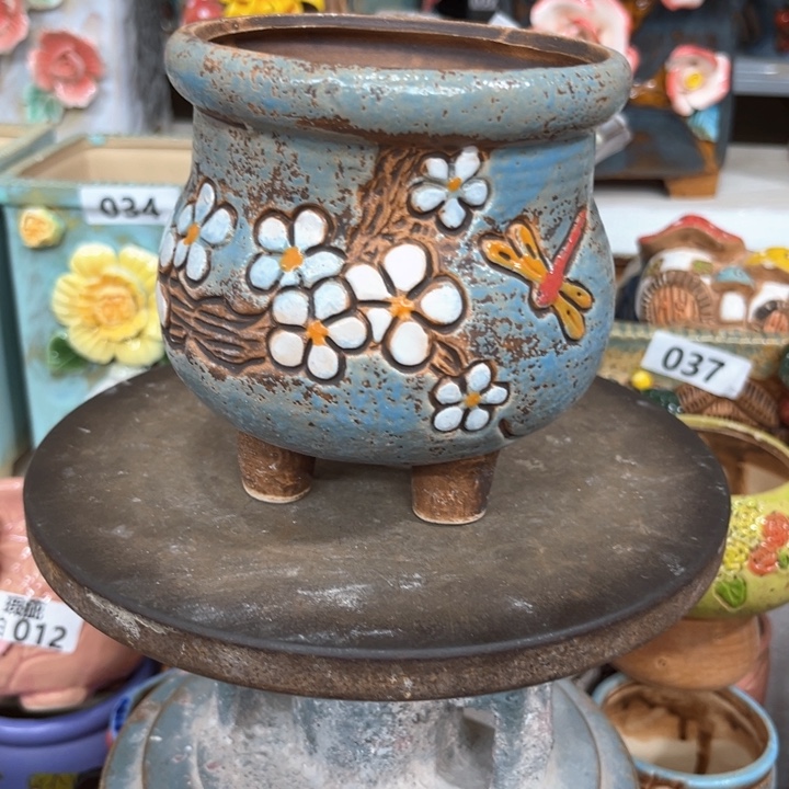 紫砂花盆粗陶材质多肉花盆