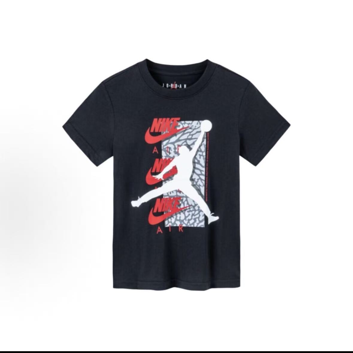 AIR JORDAN休闲百搭圆领短袖  正黑色 FB6945-010/FB6964-010