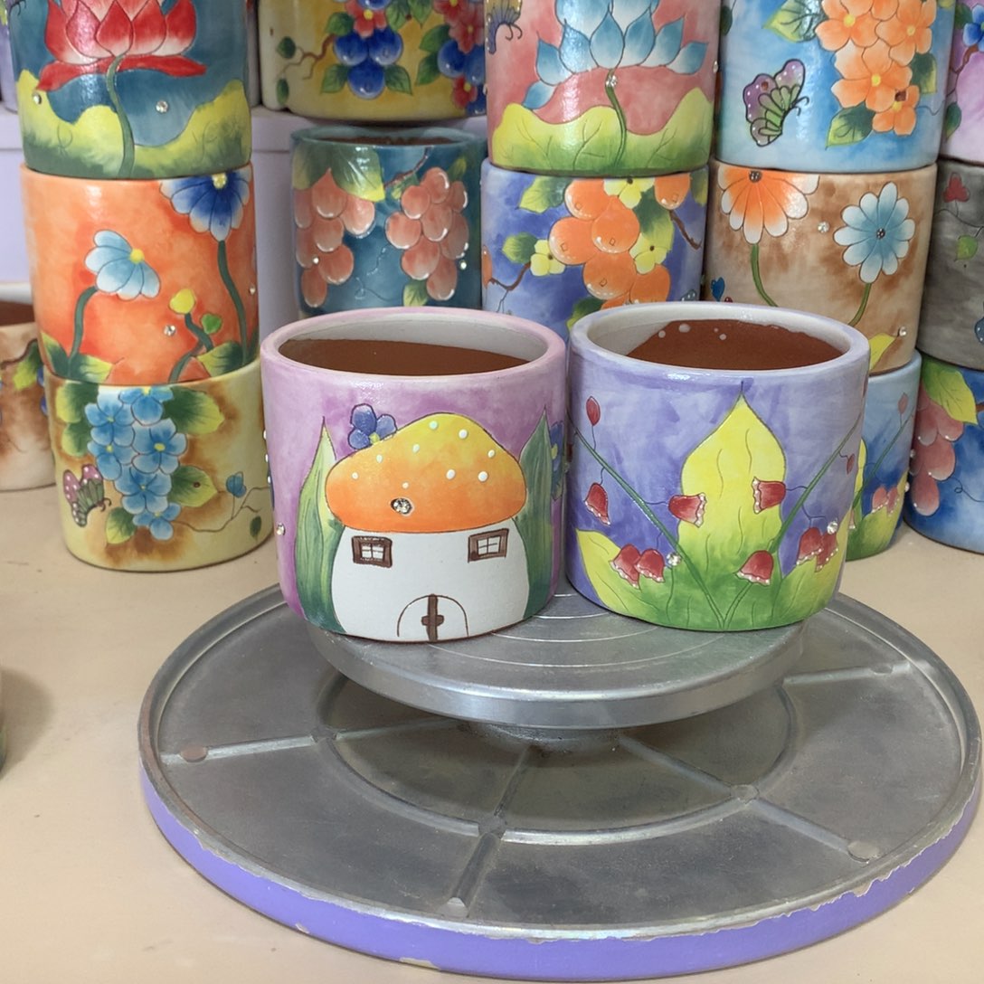 福利花盆，手绘花盆