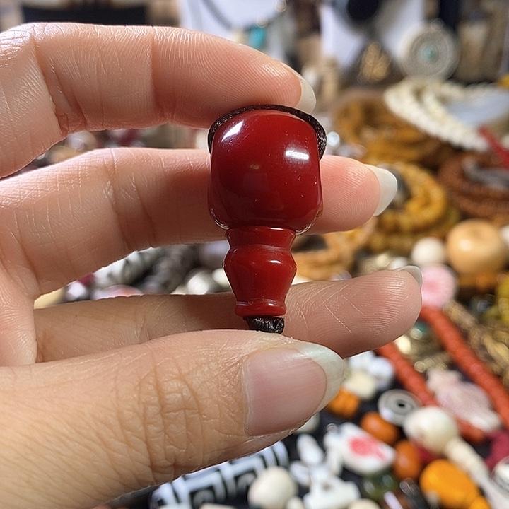 藏式红料三通，颜色漂亮百搭