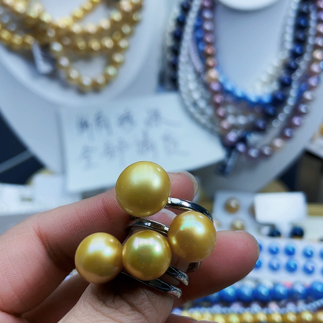 淡水珍珠耳钉银S925镶嵌