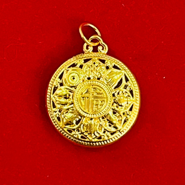 【夏夏专享】足金999饰品 罗盘吊坠 0.9 GP