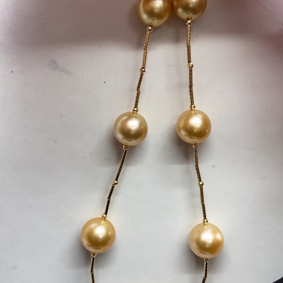 海水珍珠项链18K金镶嵌