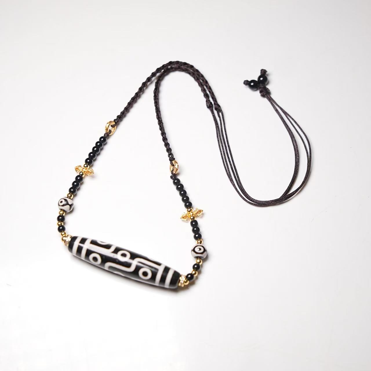 岚宫措｜九眼天珠项链 L956