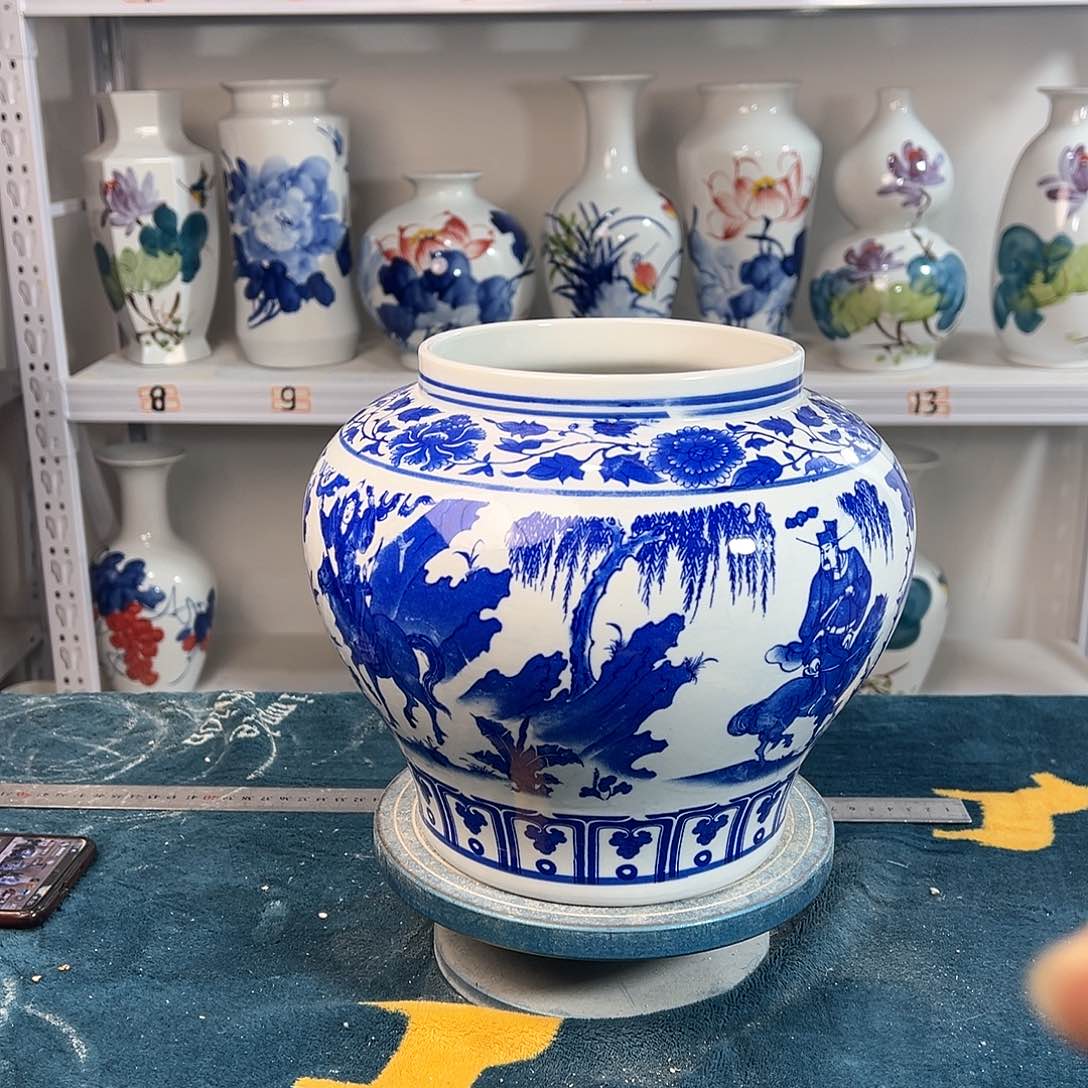 摆件景德镇陶瓷大口鬼谷