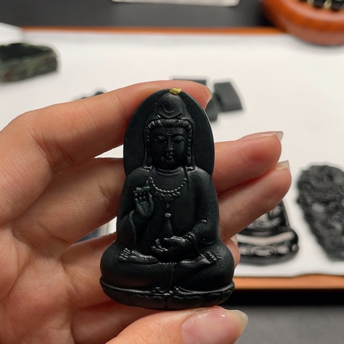 【闪购商品】定制翡翠未镶嵌墨翠