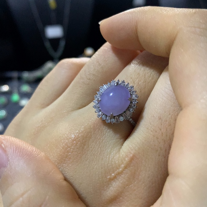 翡翠银S925镶嵌戒指