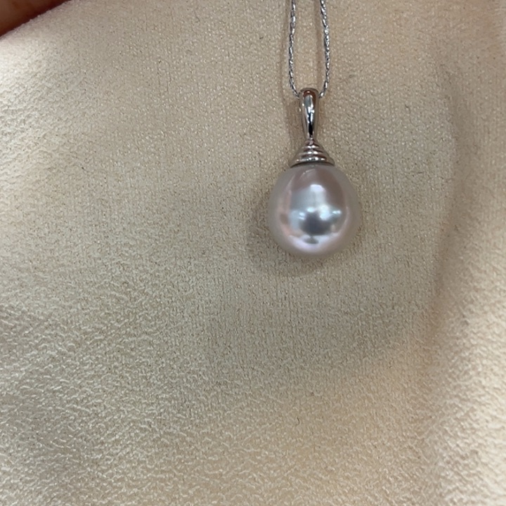 吊坠(不含链)银S925镶嵌海水珍珠10mm56号