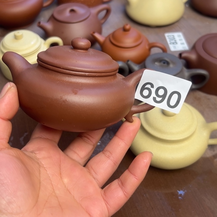 紫砂茶壶用****2紫泥半手工220cc瑕疵