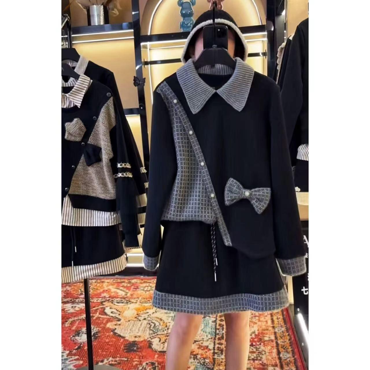 【宠粉价】（加绒）时尚套装上衣女装重工设计款TZ-858