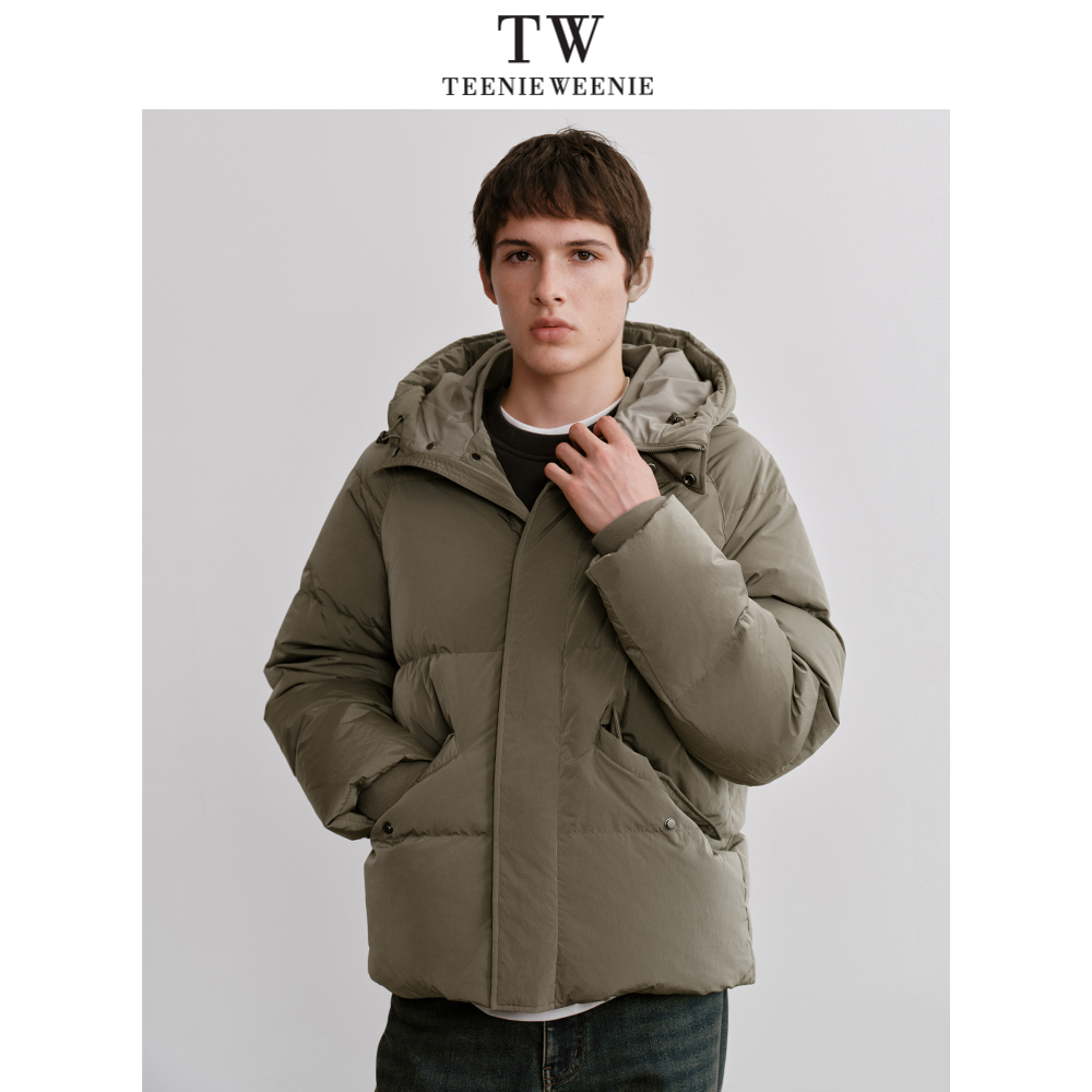 TeenieWeenie小熊男装简约风时尚冬寒冬保暖鸭绒羽绒服连帽外套男