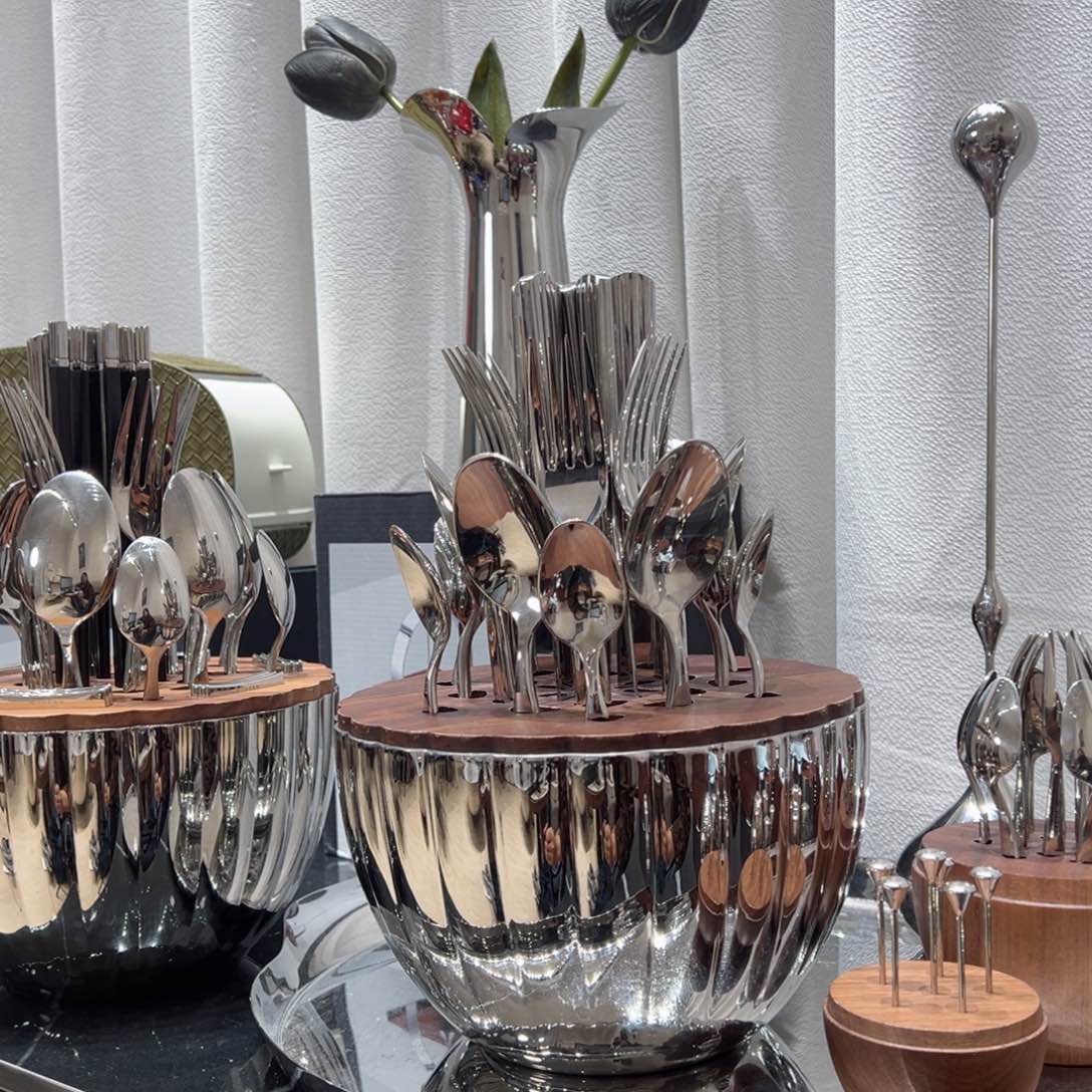 304不锈钢摩登银龙蛋24件➕小蛋水果签