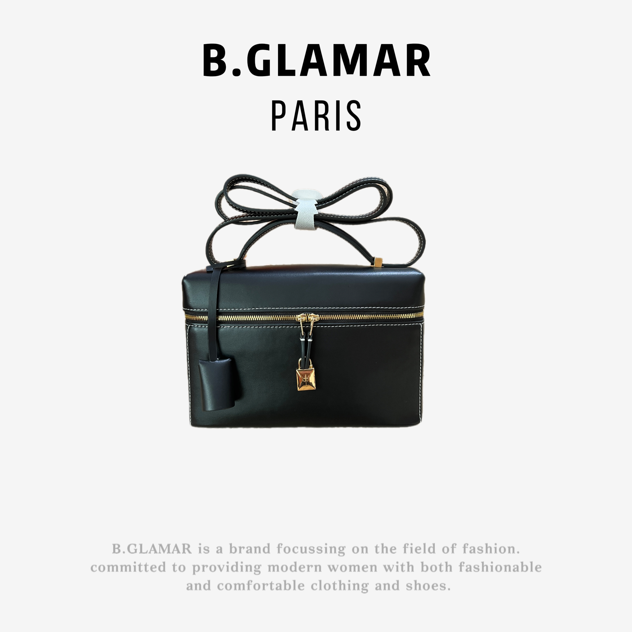 B.Glamar ｜饭盒包腋下包耐磨复古风斜挎包小方包地雷系初恋风