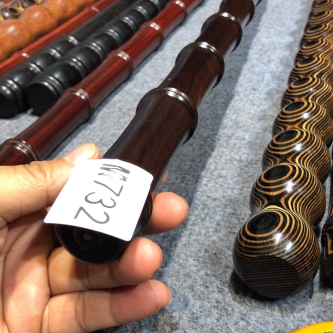 【闪购商品】木继**来紫檀木竹节棍732