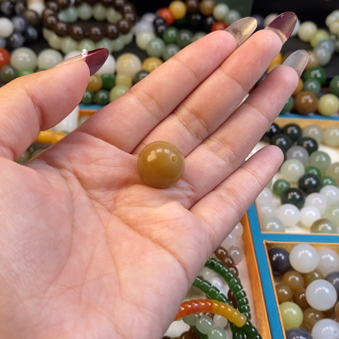 和田玉福利糖单珠未镶嵌z 16