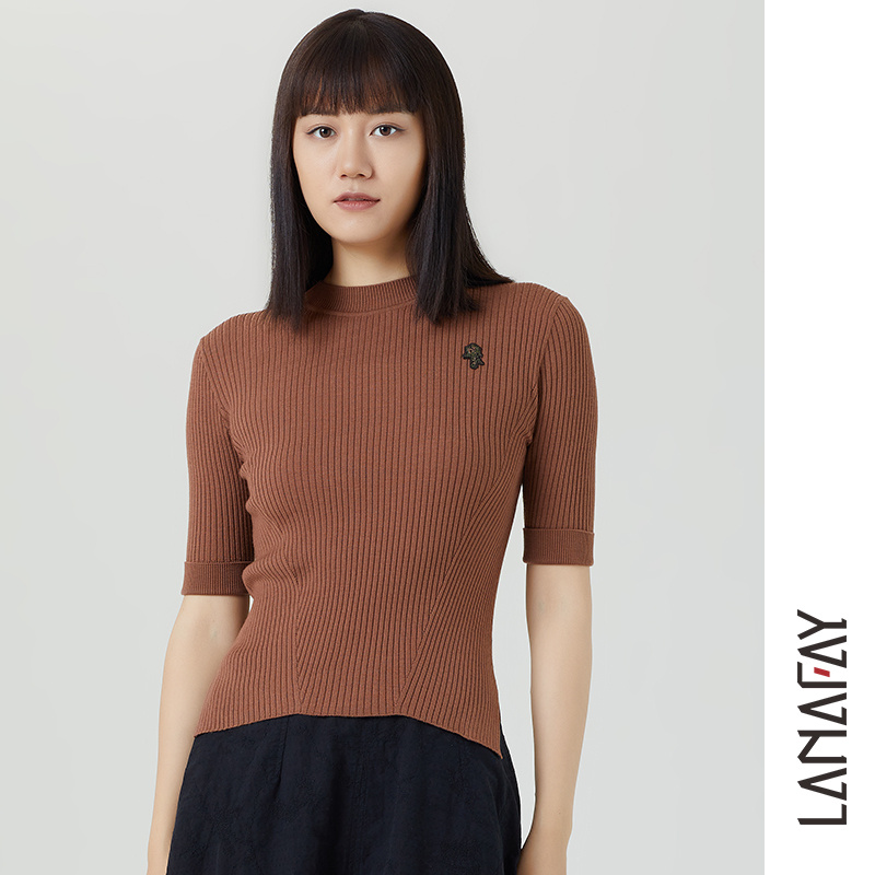 LANAFAY/啦娜菲春季新款中袖针织衫2C865