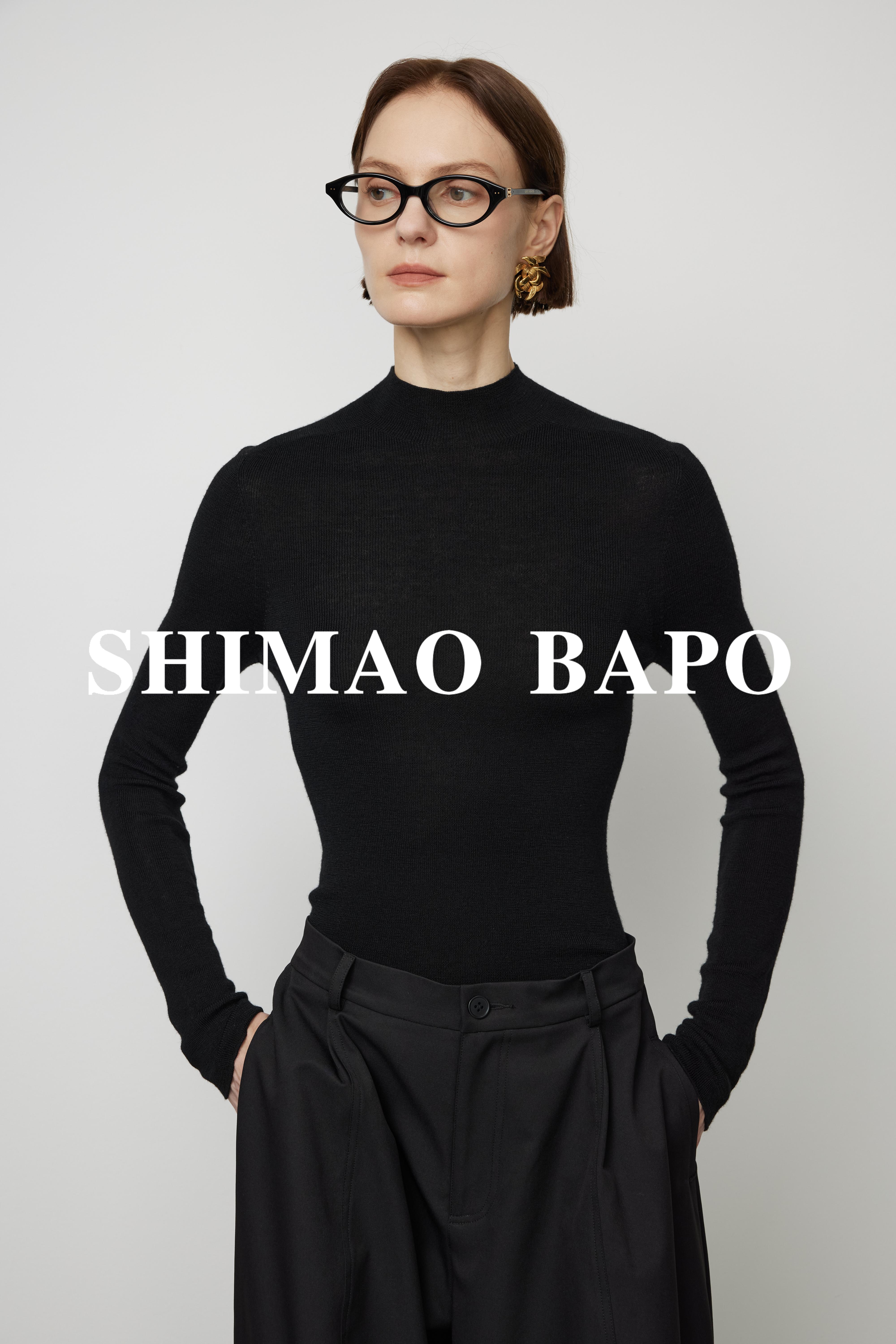 SHIMAO BAPO极简德国扬子纱2/48支100%绵羊毛百搭B入时髦高领打底