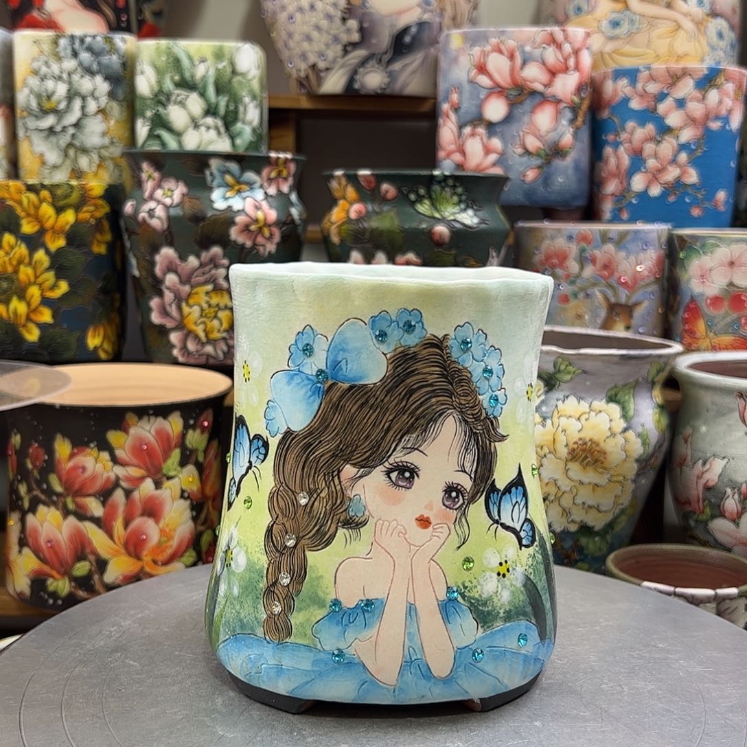 景德镇陶瓷花盆景德镇陶瓷花盆