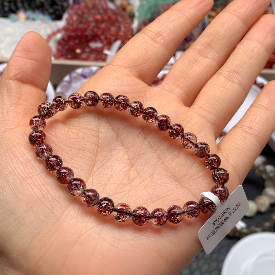 水晶手链未镶嵌黑红毒液超七B6.3