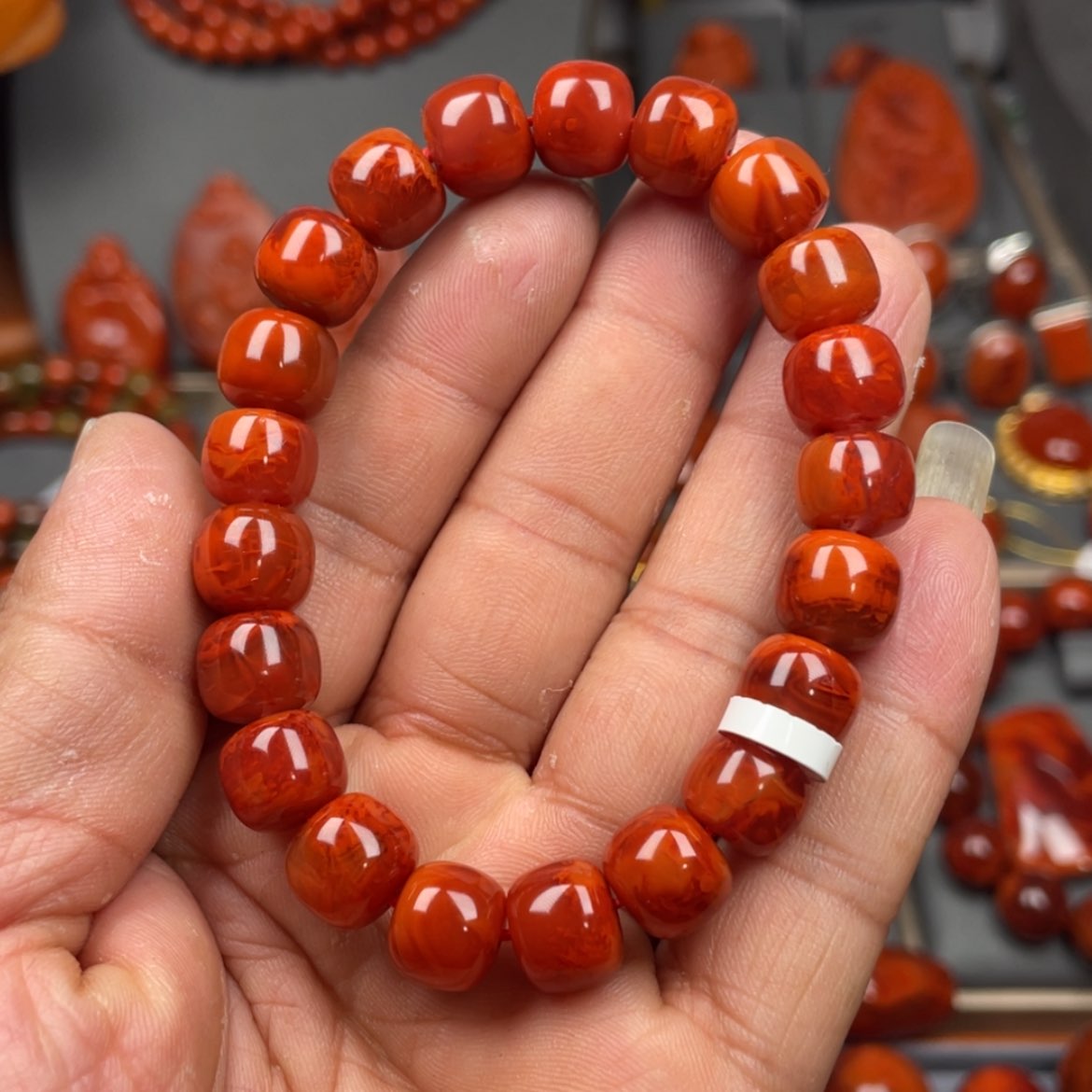 【闪购商品】南红玛瑙珠宝奇石未镶嵌单圈10