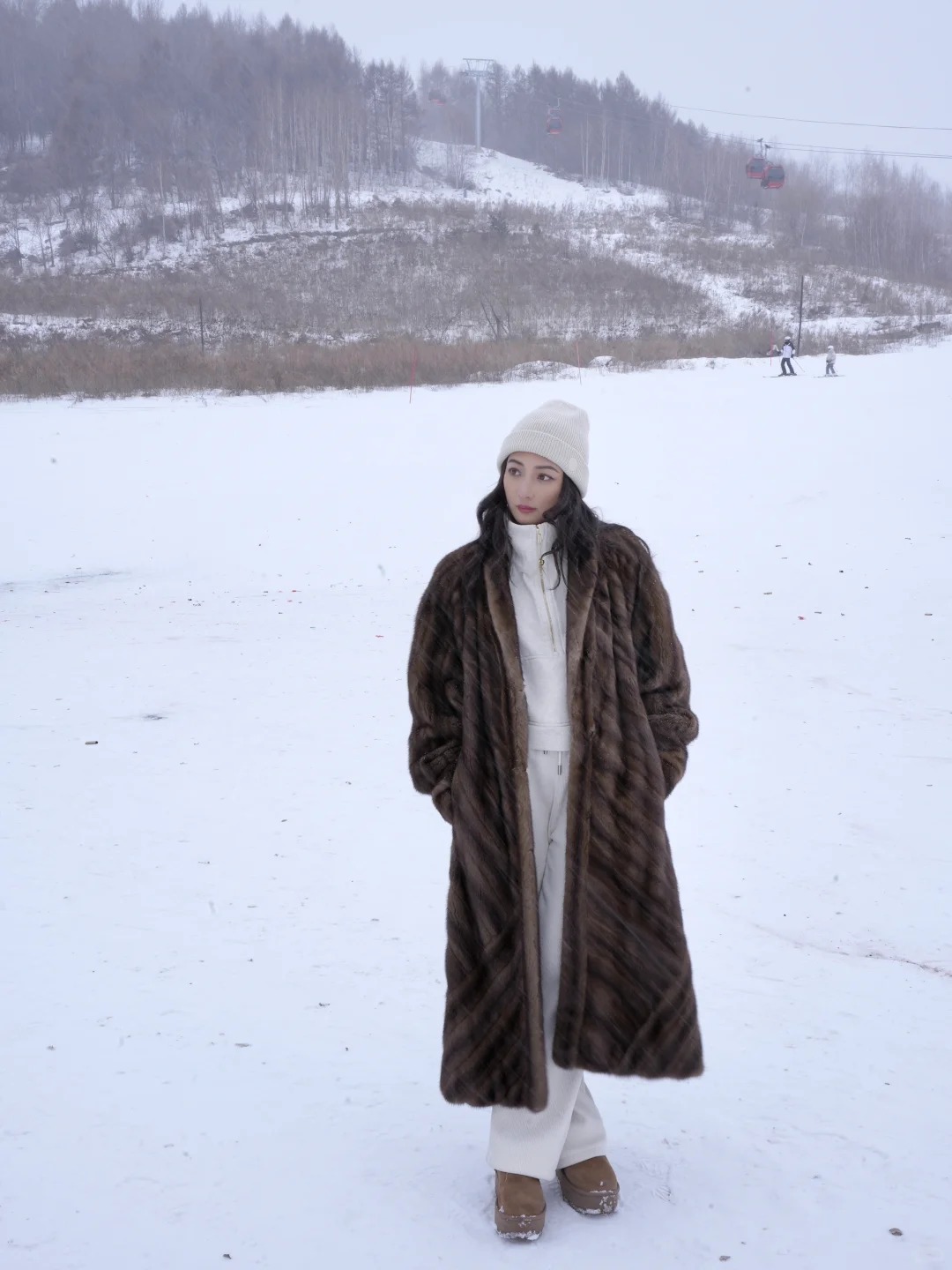 5.ENEN家（以实际上身效果为主）时尚潮流裘皮大衣秋冬保暖外套