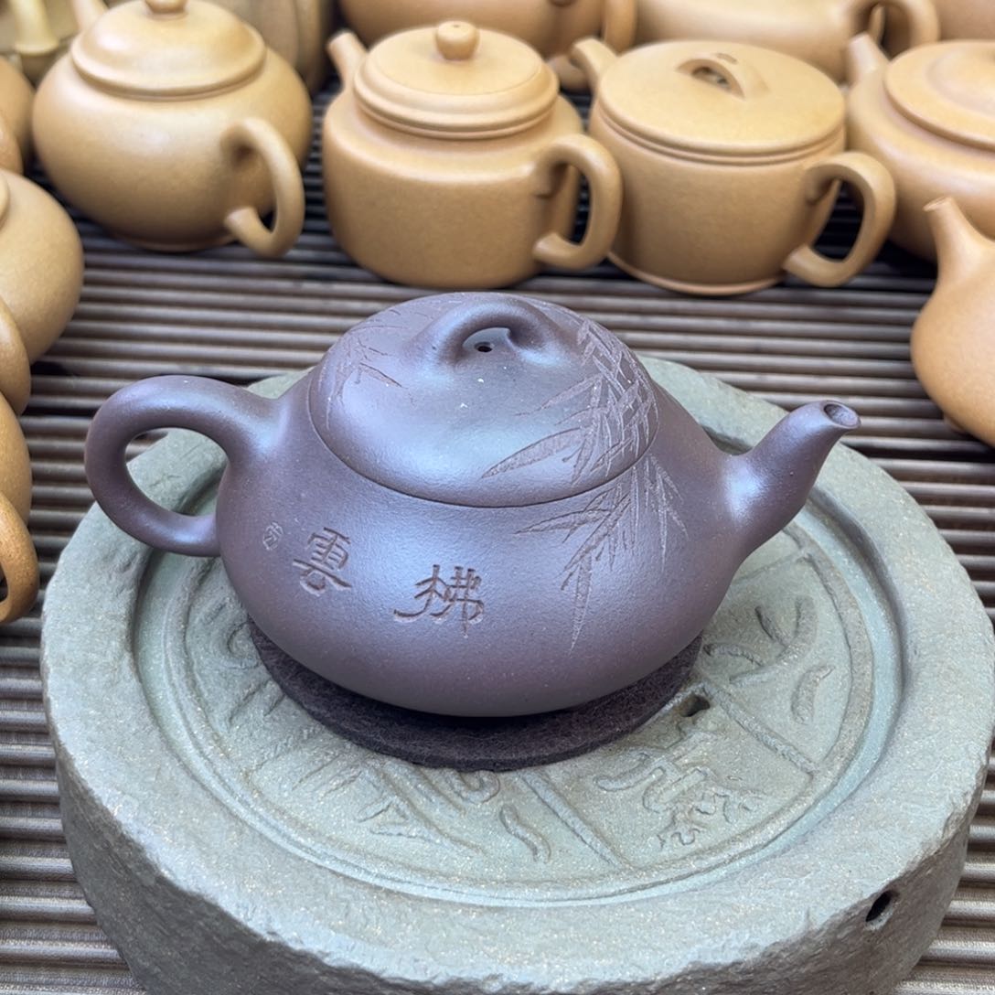 紫砂茶壶紫罗兰 微瑕 汉唐视频160c