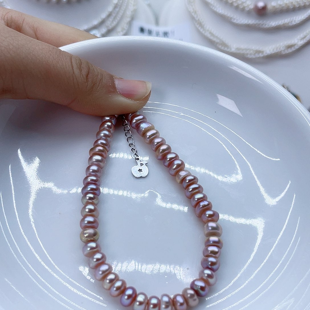 银S925镶嵌手绳淡水珍珠小**?