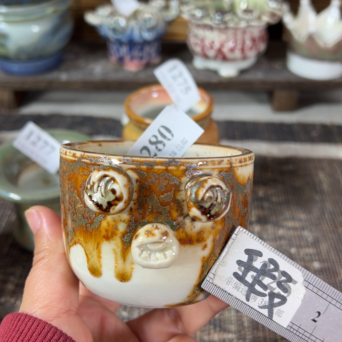 红陶瑕疵景德镇手工花盆