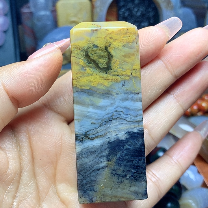 硅化玉树化玉印章未镶嵌