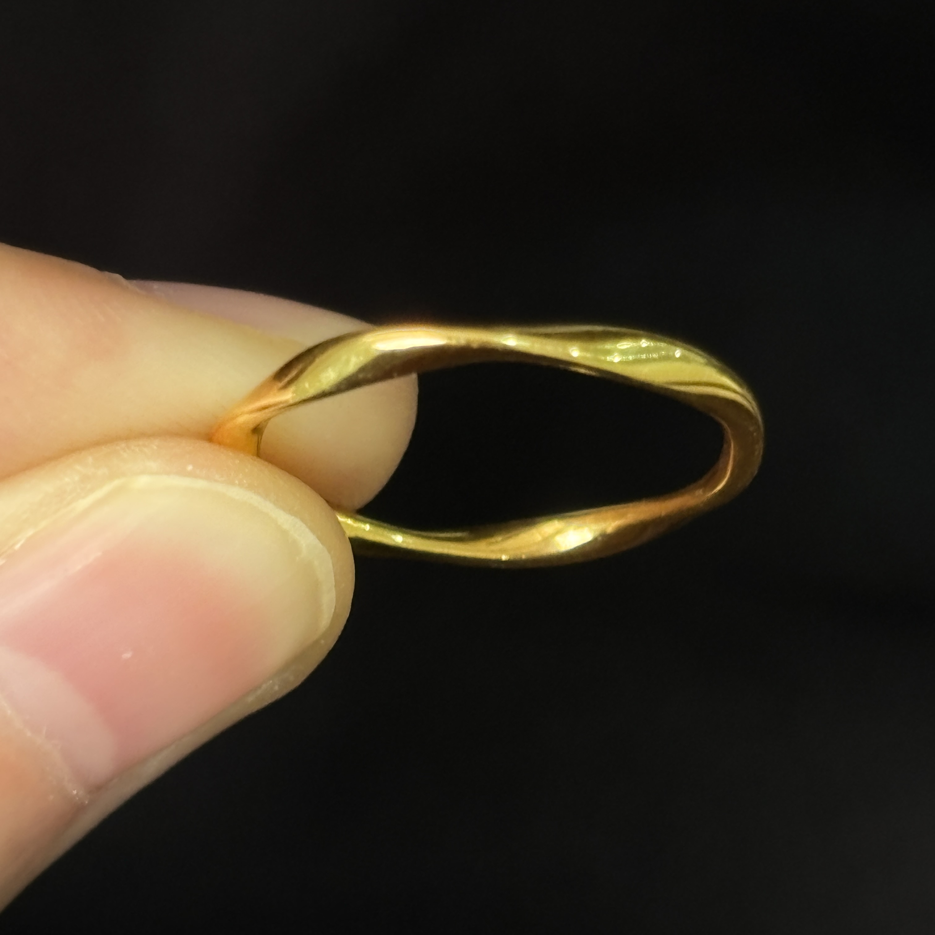 亮面莫比乌斯戒指足金999 时尚轻奢简约精致气质5G工艺