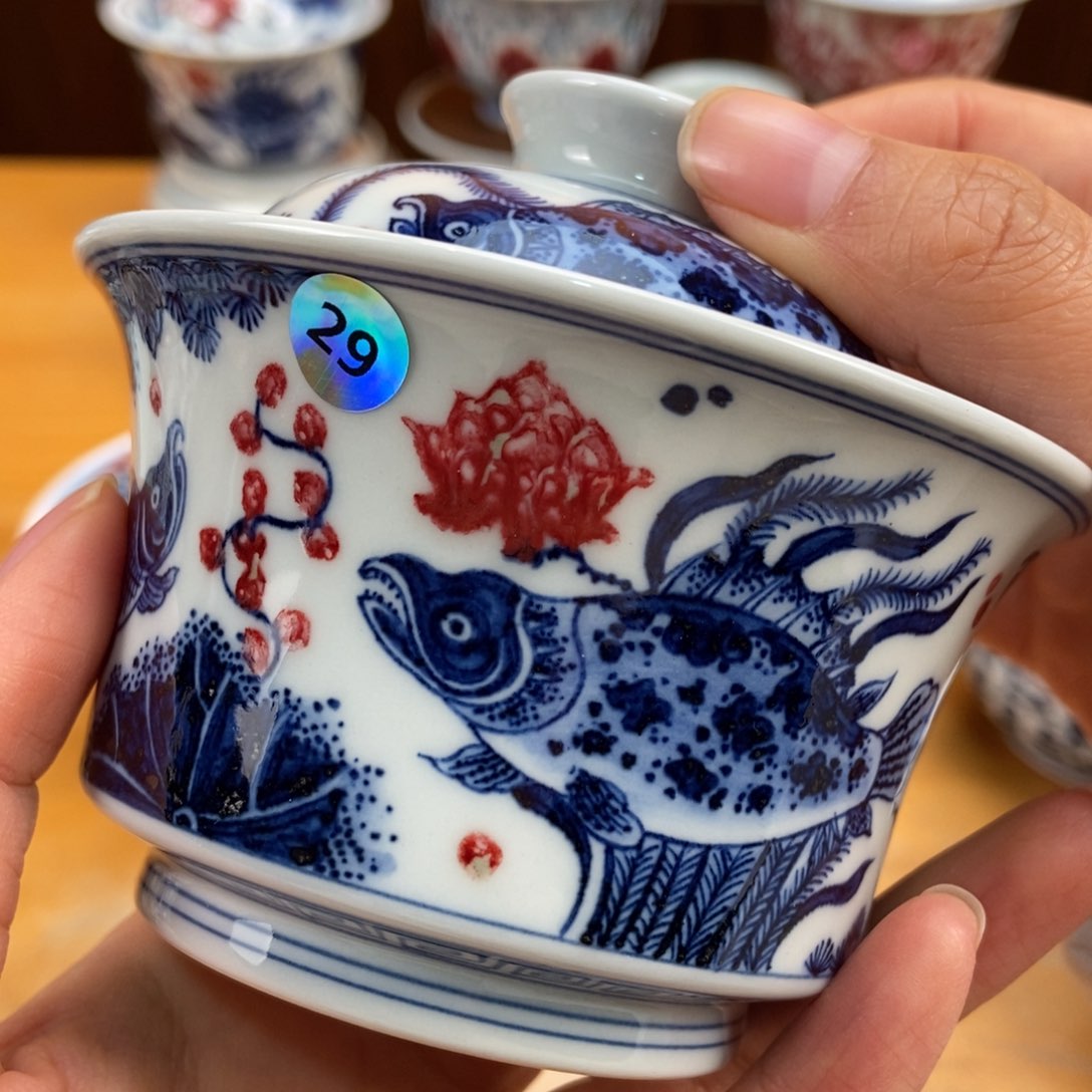 手绘现代茶具非古董