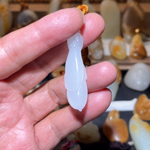 和田玉吊坠(不含链)未镶嵌