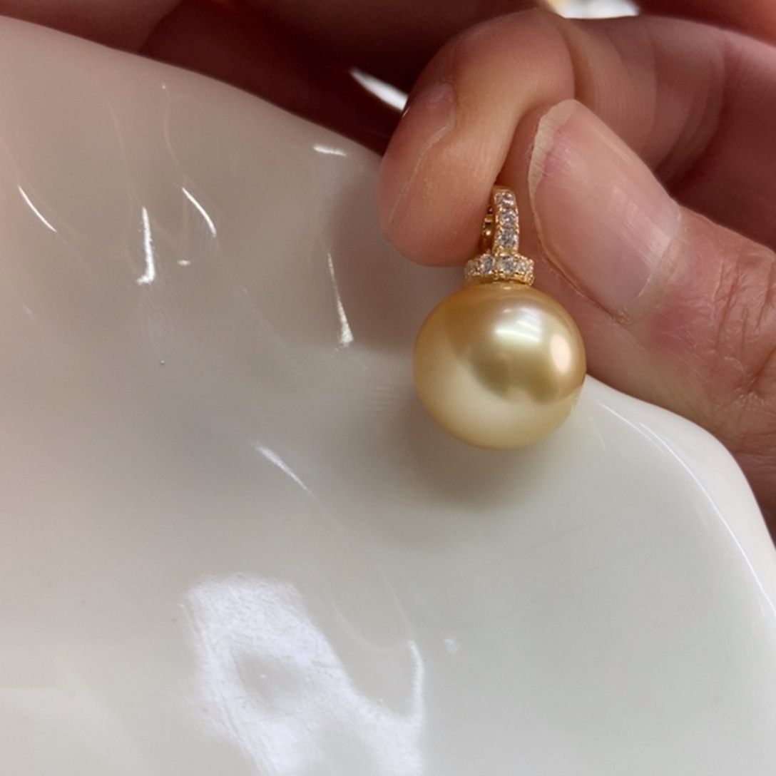 海水珍珠吊坠(不含链)银S925镶嵌