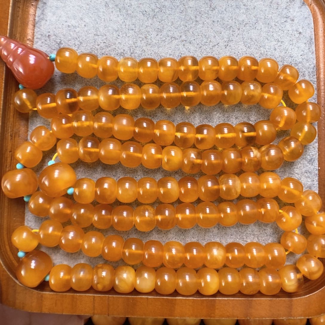 蜜蜡手串未镶嵌蜜蜡108