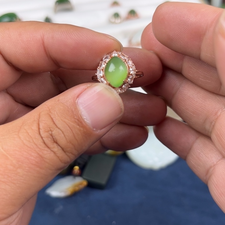 和田玉颈饰银S925镶嵌