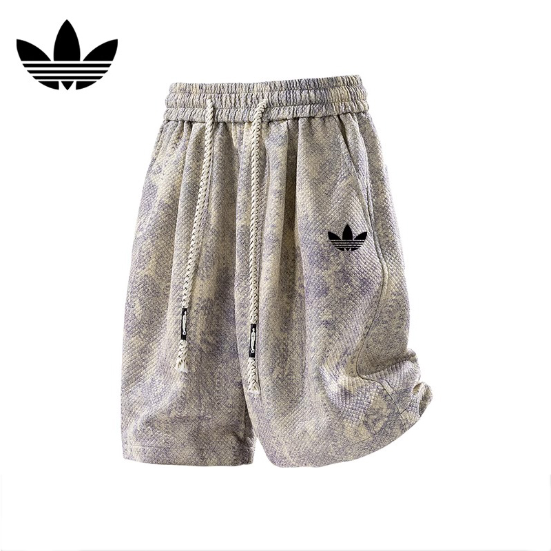 一折专区/美式运动休闲短裤男士夏季新款复古扎染宽松大码五分裤