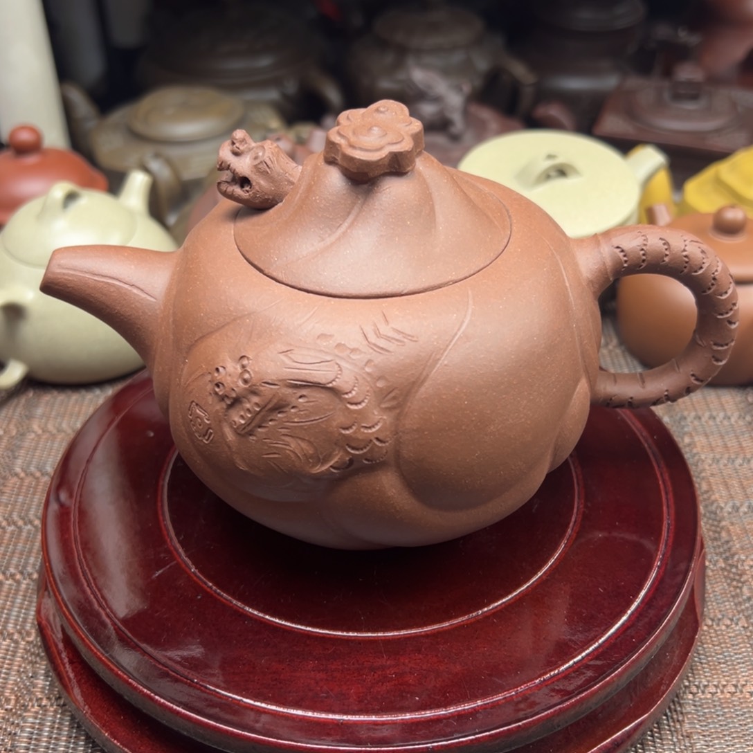 茶壶紫砂宜兴原矿紫砂壶450毫升容量
