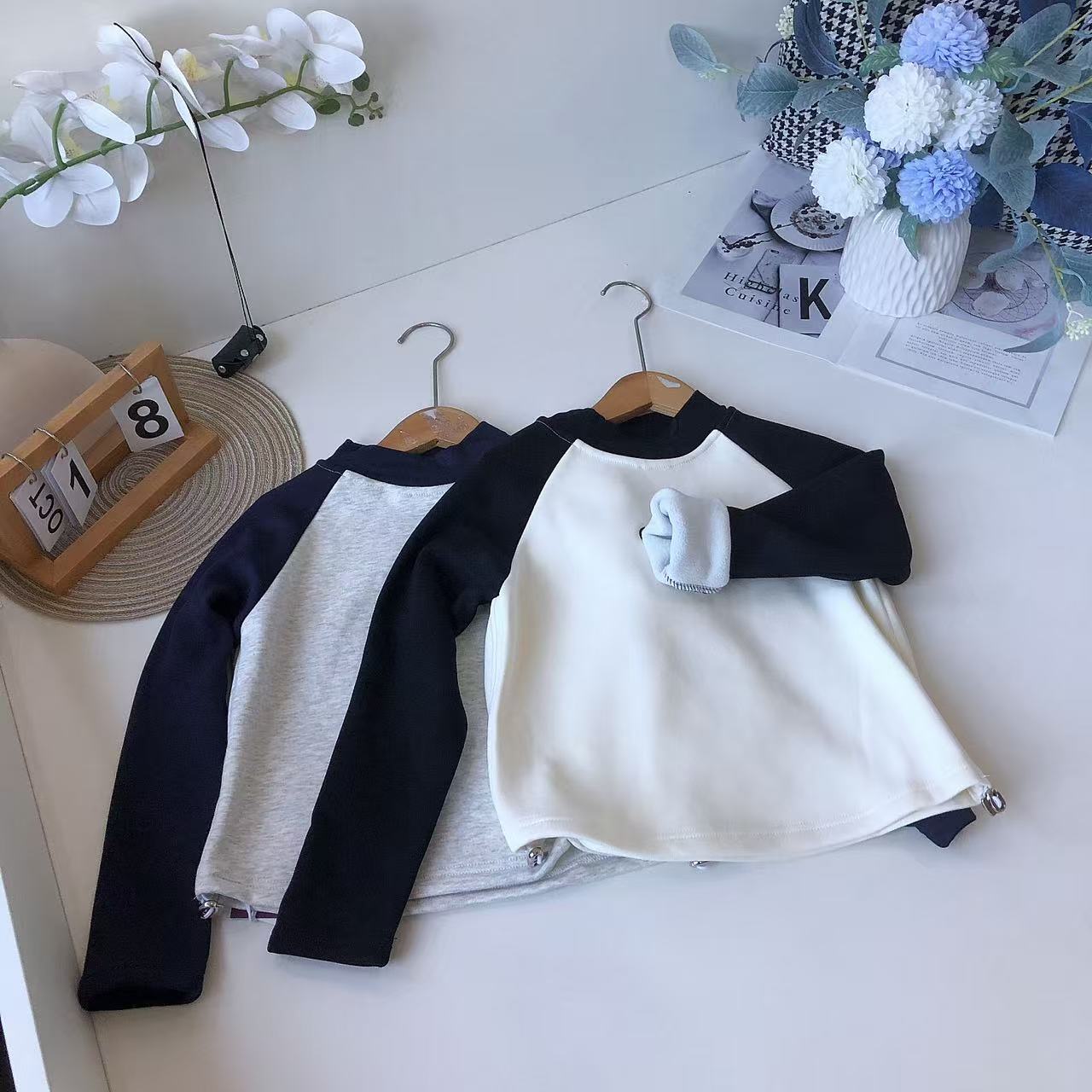 K168轩轩儿童加绒辣妹卫衣A字母款