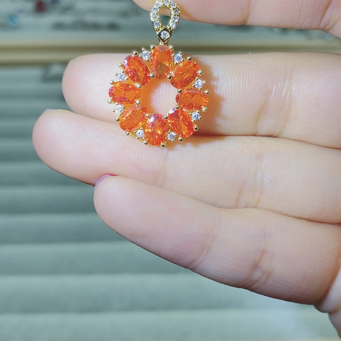 【闪购商品】托帕石耳饰银S925镶嵌