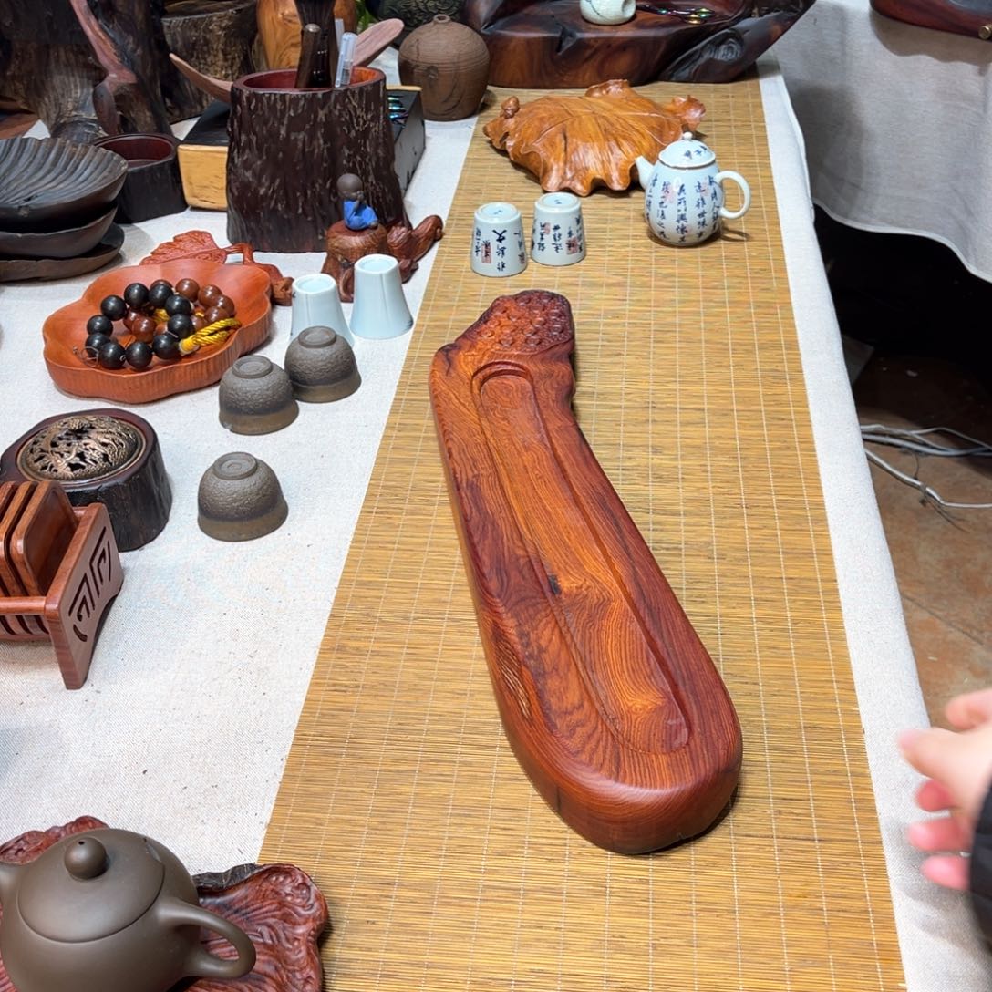 老挝酸枝茶杯收纳架