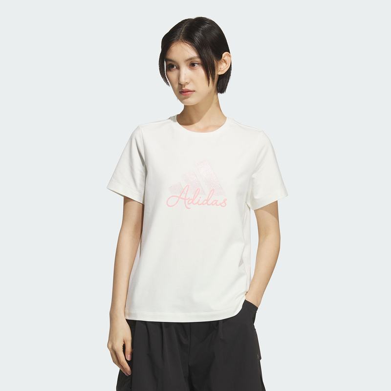 阿迪达斯 （adidas）女子运动休闲短袖T恤KF2677
