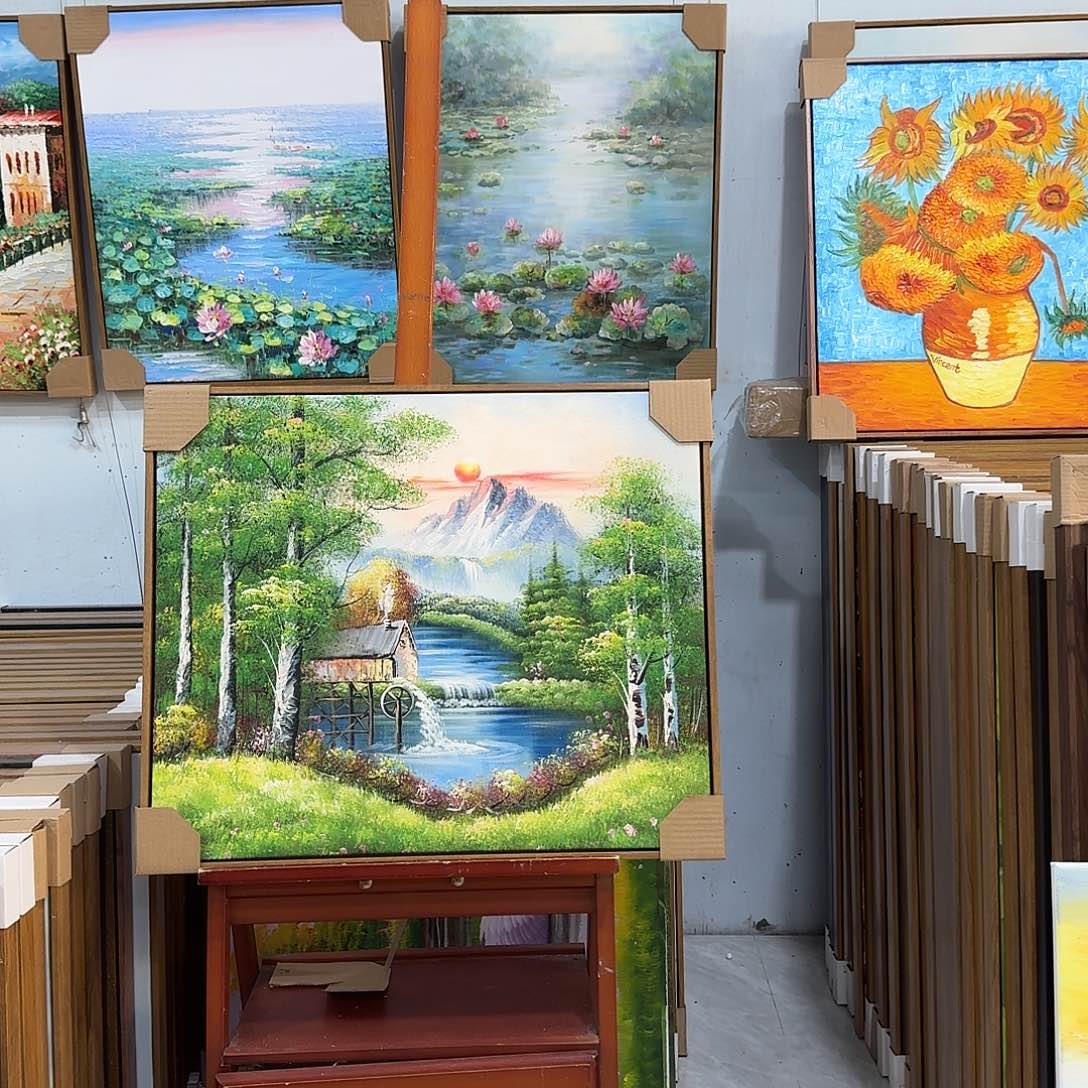 油画5060油画作品入选全国美展并