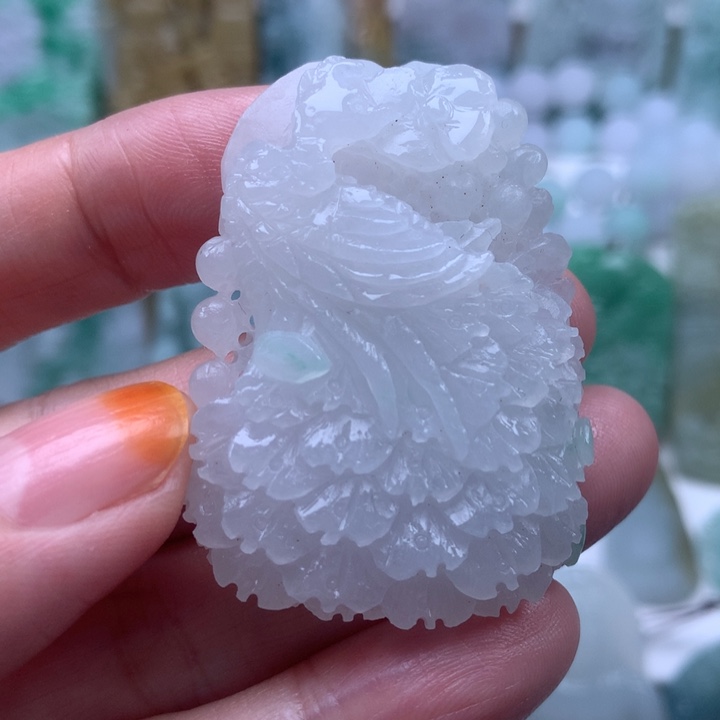 定制翡翠未镶嵌挂件凤凰挂件