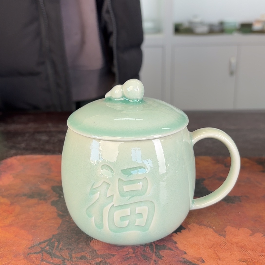 龙泉云间青瓷小米茶器