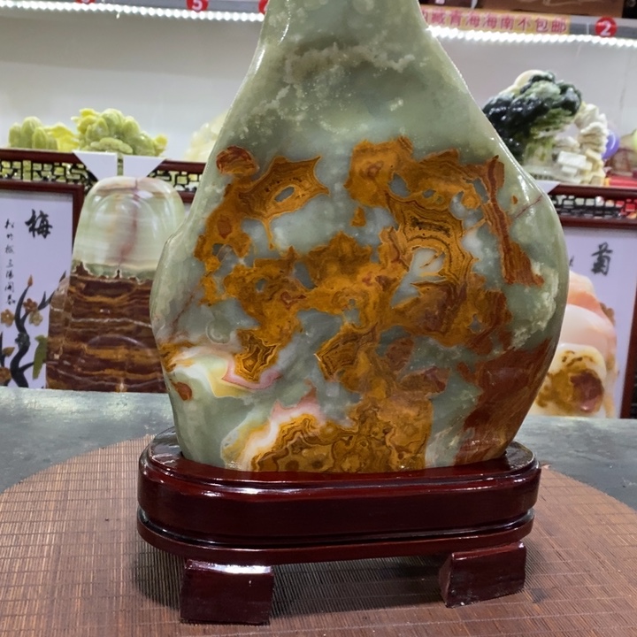石材青**水家居摆件 奇石摆件