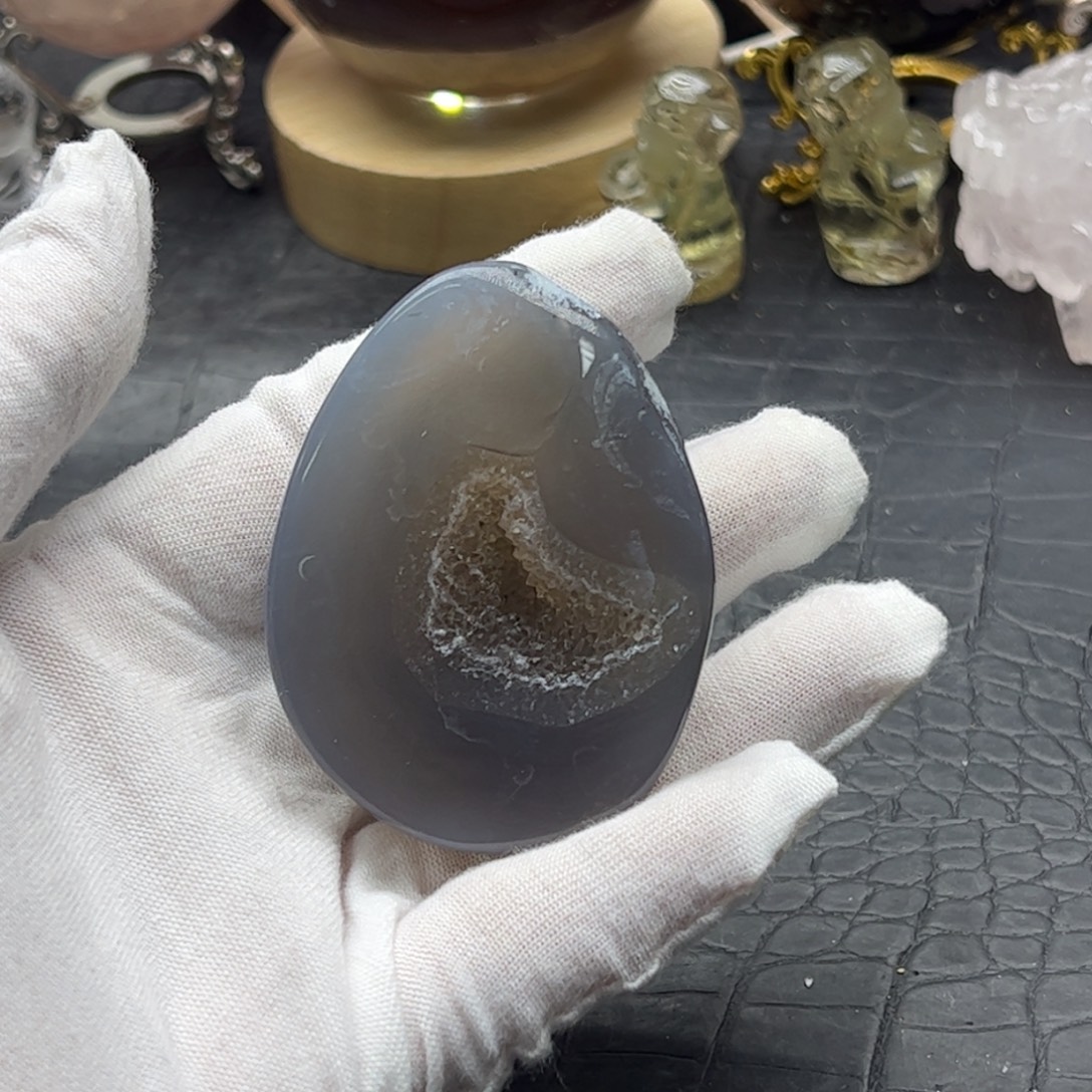 开***子水晶未镶嵌珠宝半成品龙蛋99