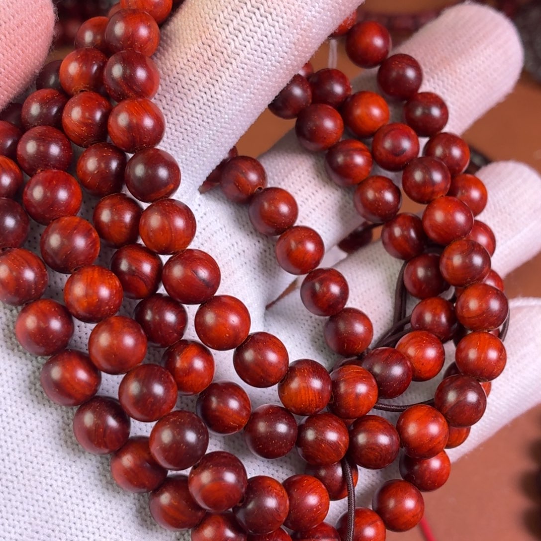 林***子小叶紫檀手串/手链无胶无蜡8树头泥料带星