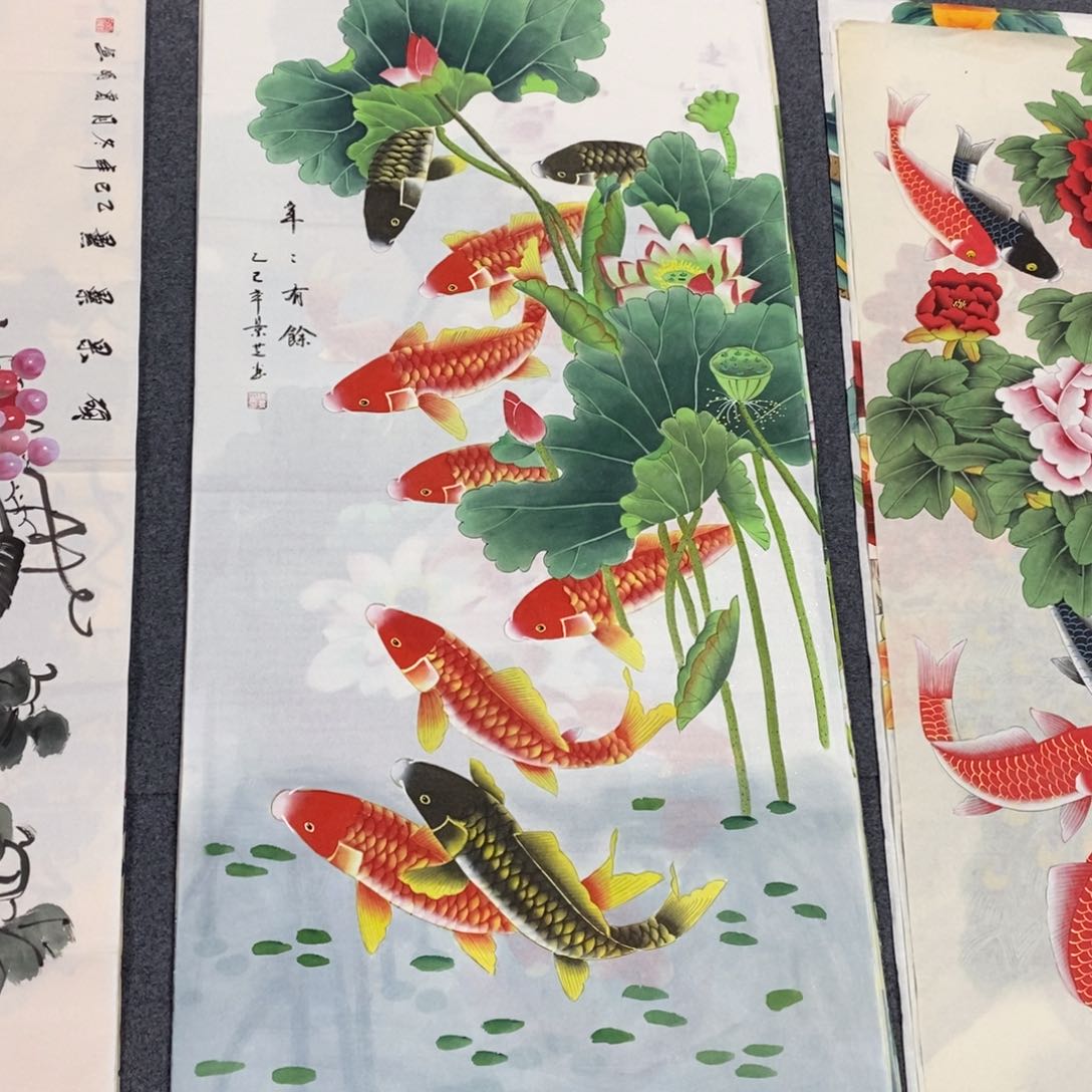 国画尺寸140✖️70四尺精品工笔手绘画