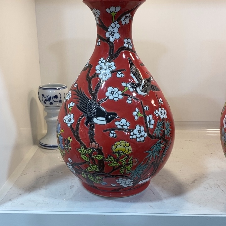 【闪购商品】摆件@*倩陶瓷花瓶一对摆件